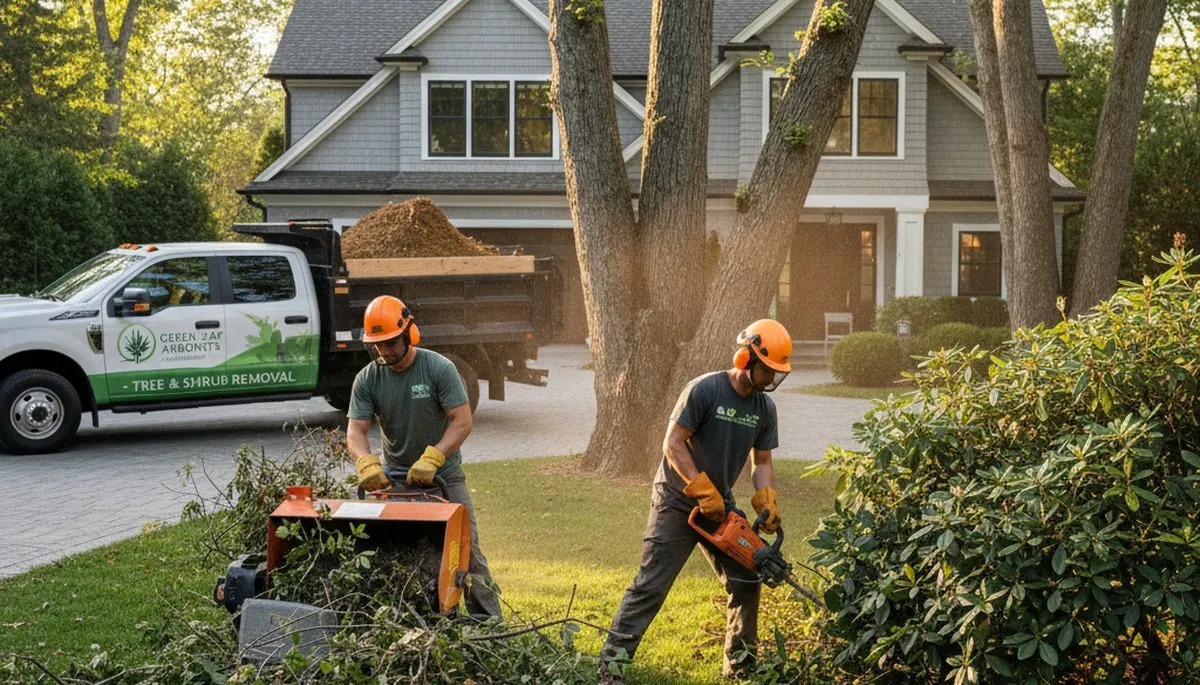 Professional shrub removal service in Lakeland, FL clearing overgrown plants and bushes safely