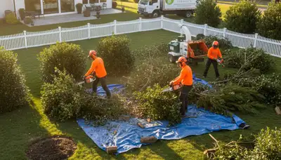 Professional shrub removal service in Lakeland FL clearing overgrown bushes and vegetation