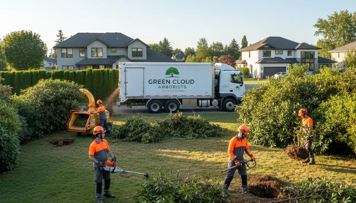 Professional shrub removal service in Lakeland, FL clearing overgrown bushes and yard vegetation