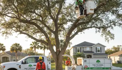 Professional tree removal service in Lakeland FL by certified arborists using expert equipment