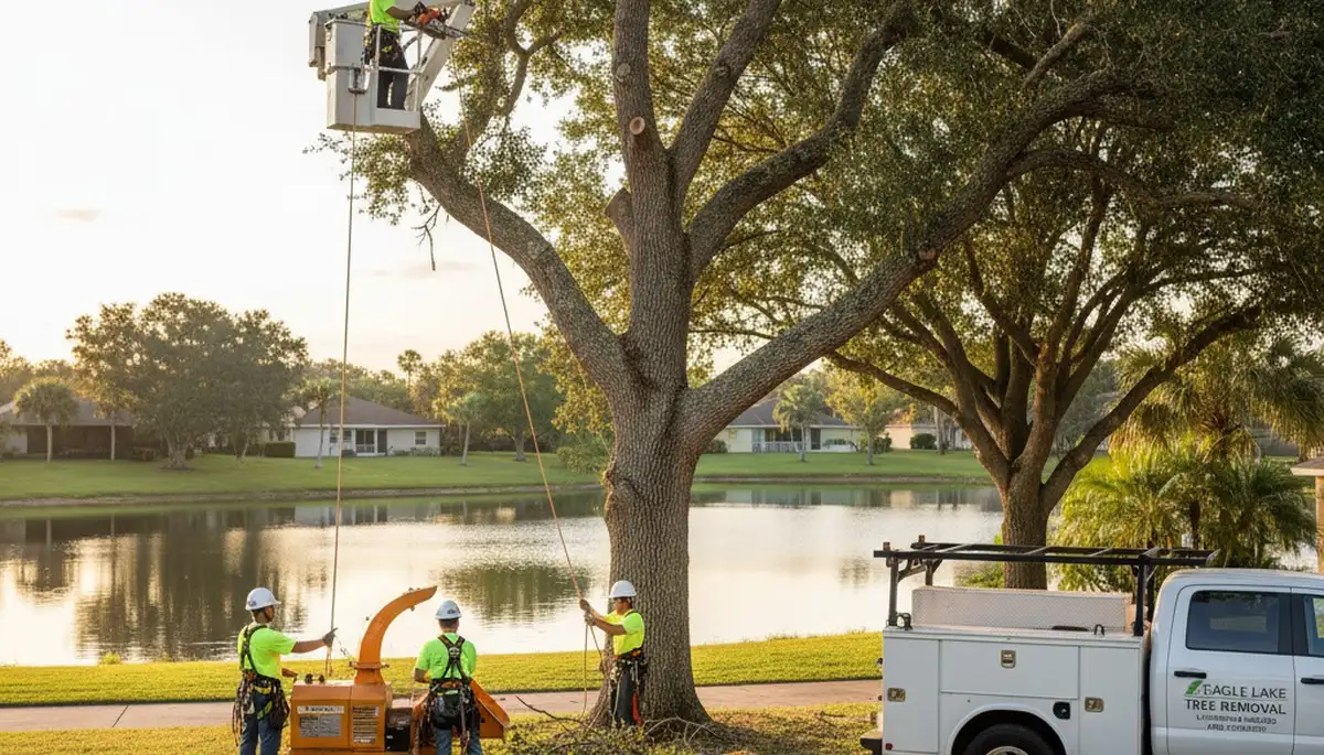 Professional tree removal service in Lakeland FL with certified arborists and safety equipment